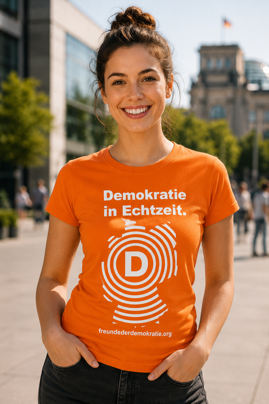 T-Shirt "Freunde der Demokratie" Schockwelle * Damen