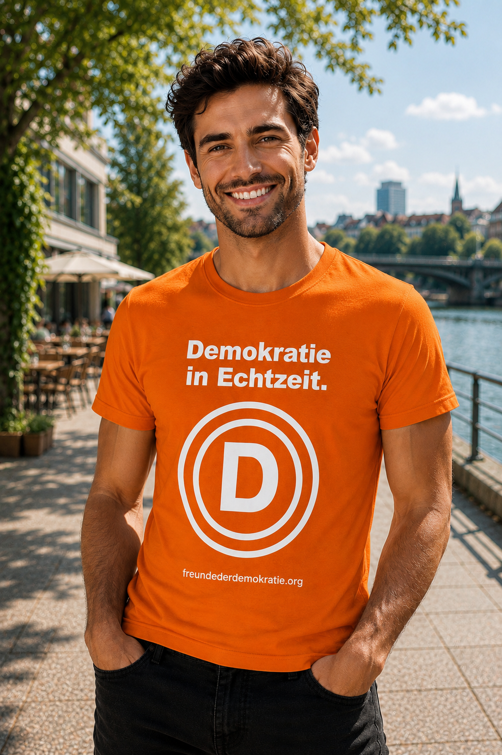 T-Shirt "Freunde der Demokratie" D-Logo * Herren