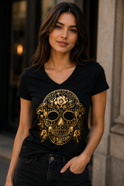 ERZ Skull Floral * Damen